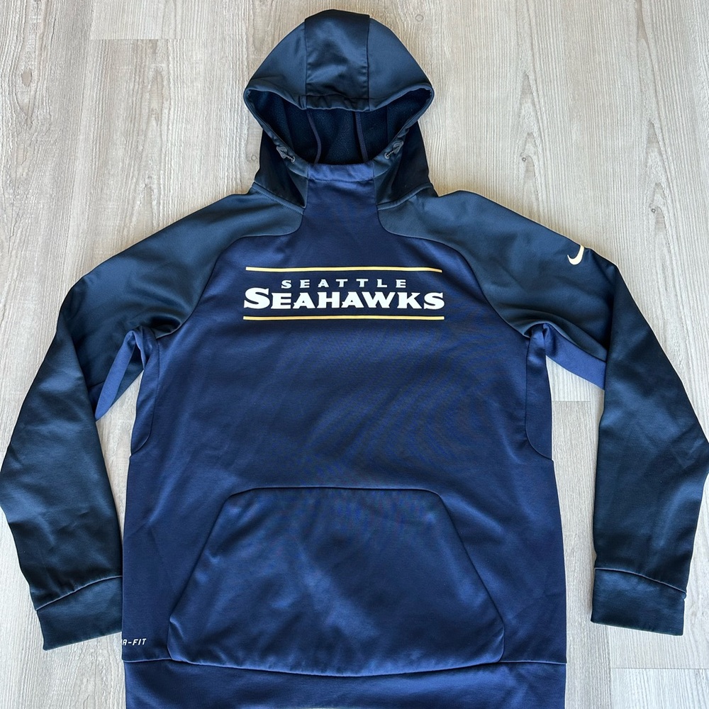 Nike Therma Fit Seattle Seahawks Hoodie NFL Sweatshirt Size Medium